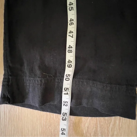 Black Linen Open Back Wide Leg Jumpsuit- Size XS - Picture 5 of 9